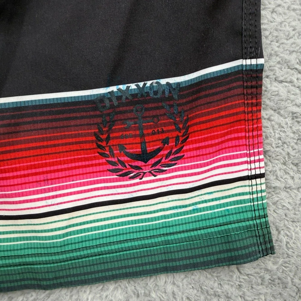 Dixxon Board Shorts Mens 42 Multicolor Serape Striped‎ Lace Up Swim Trunks